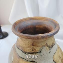 VTG Naked Nude Woman Pottery Vase Handcrafted Sketch 8 Tall Studio Art Pottery