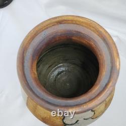 VTG Naked Nude Woman Pottery Vase Handcrafted Sketch 8 Tall Studio Art Pottery
