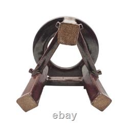 VTG Postmodern Studio Stoneware Teapot w Pedestal Stand Memphis Style 16.5