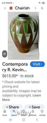 VTG R Kevin Kelly Signed Studio Art Vase Excellent VTG Condition No Chips