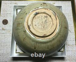 VTG Small Art Studio Pottery Beige Glaze Clay Bowl Signed Sherman 6
