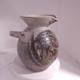 VTG Studio Art Pottery Pitcher Vase Abstract Stoneware Shino 6 ID HELP VP