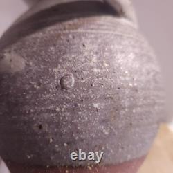 VTG Studio Art Pottery Pitcher Vase Abstract Stoneware Shino 6 ID HELP VP
