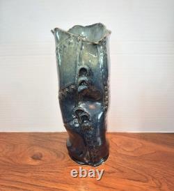 VTG Studio Art Pottery Sculptural Vessel Signed Mid-century Modern Vase