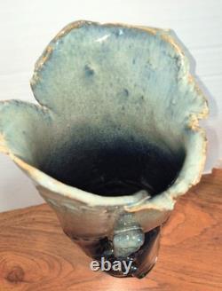 VTG Studio Art Pottery Sculptural Vessel Signed Mid-century Modern Vase