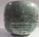 VTG Studio Art Pottery Vase Bowl POT green black 2 3/4 H butterfly makers mark