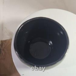 VTG Studio Art Pottery Vase Bowl POT green black 2 3/4 H butterfly makers mark