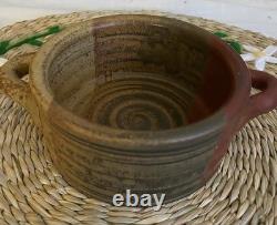 VTG Studio Pottery Bowl Mike Dodd Pottery Creation 13x13 Cm Mixed Earth Colours