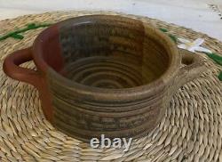 VTG Studio Pottery Bowl Mike Dodd Pottery Creation 13x13 Cm Mixed Earth Colours