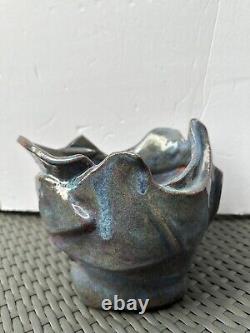 VTG Studio Pottery Handmade Glazed Sandstone Bowl Vase Gift Decor