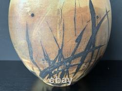 VTG Studio Pottery Vase By Elk Seefeldt (American Artist 20/21th C.), 10 Tall