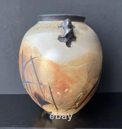 VTG Studio Pottery Vase By Elk Seefeldt (American Artist 20/21th C.), 10 Tall