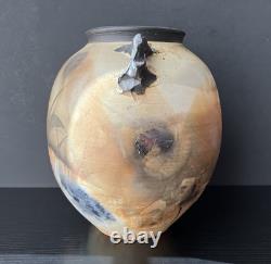 VTG Studio Pottery Vase By Elk Seefeldt (American Artist 20/21th C.), 10 Tall