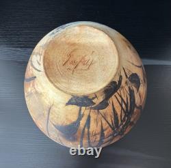 VTG Studio Pottery Vase By Elk Seefeldt (American Artist 20/21th C.), 10 Tall