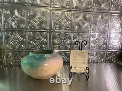 VTG TONY EVANS Pot Vase Studio Art Pottery Ancient Sands SIGNED #697 With COA