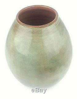 VTG Theo & Susan Harlander Brooklin Ontario CA Studio Lg 13.5 Pottery Vase MCM