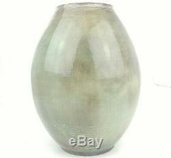 VTG Theo & Susan Harlander Brooklin Ontario CA Studio Lg 13.5 Pottery Vase MCM