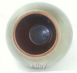 VTG Theo & Susan Harlander Brooklin Ontario CA Studio Lg 13.5 Pottery Vase MCM