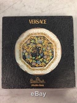 Versace Gold Ivy Ash Tray 112 Rosenthal Studio Line Vintage With Box