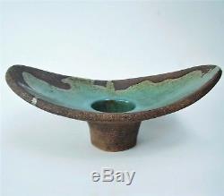 Very Rare Vintage Modern Leonora Morrow Studio Pottery 14 1/2 Ikebana Vase