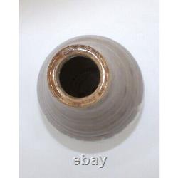 Vintage 10 Brown & Beige Crystaline Glazed Studio Pottery Ceramic Vase