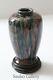 Vintage 1920s Japanese AWAJI Pottery Studio Vase Art Deco Flambé Drip Glaze