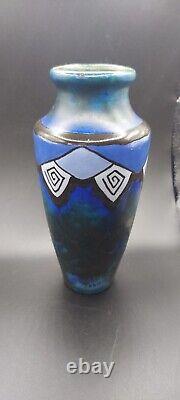 Vintage 1920s Signed By LOUIS DAGE French Art Nouveau Studio Pottery Vase