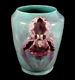Vintage 1941 Studio Art Pottery Vase Applied Flower Jo Hutson San Jose Texas