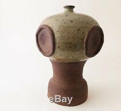 Vintage 1960's 1970's Mid Century Modern Brutalist Stoneware Studio Pottery Vase