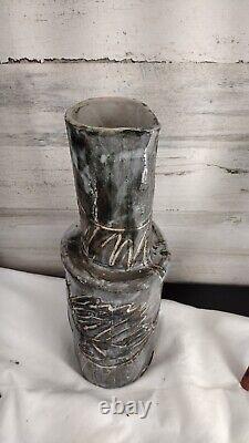 Vintage 1960s Studio Art Pottery Local VA Artist Signed Vase Glazed Stoneware