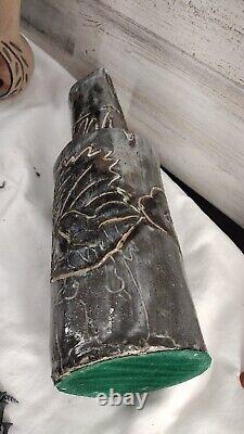 Vintage 1960s Studio Art Pottery Local VA Artist Signed Vase Glazed Stoneware