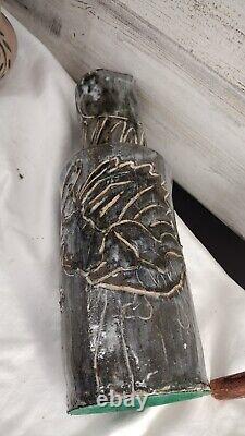 Vintage 1960s Studio Art Pottery Local VA Artist Signed Vase Glazed Stoneware