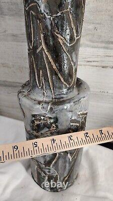 Vintage 1960s Studio Art Pottery Local VA Artist Signed Vase Glazed Stoneware