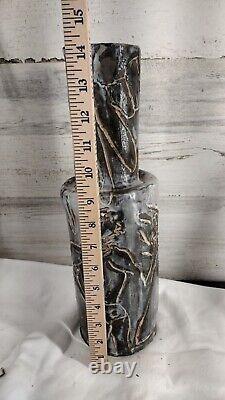 Vintage 1960s Studio Art Pottery Local VA Artist Signed Vase Glazed Stoneware
