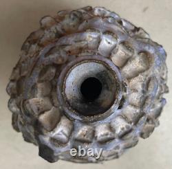 Vintage 1960s Textured Stoneware Studio Pottery Decorative Vase Mid Century MCM