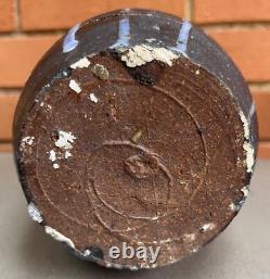 Vintage 1960s Textured Stoneware Studio Pottery Decorative Vase Mid Century MCM