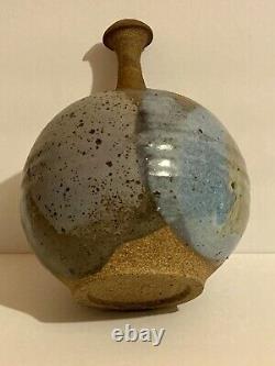 Vintage 1969 Mid Century Modern Studio Stoneware Art Pottery Vase