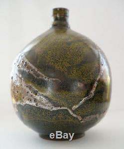 Vintage 1970's Lava Mid-Century Modern Studio Art POTTERY Vase Signed MBP