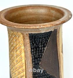 Vintage 1970's Peter Deneen Studio Art Pottery Ceramic Vase