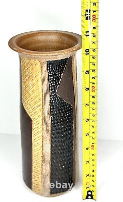 Vintage 1970's Peter Deneen Studio Art Pottery Ceramic Vase