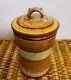 Vintage 1970's Signed Art Pottery Stoneware Brown Tan Speckled 12 Mint