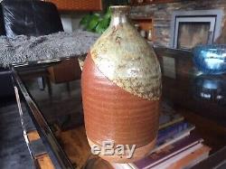 Vintage 1970s Studio Pottery Bottle Vase by Peter Lane