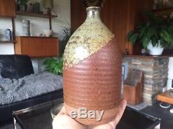 Vintage 1970s Studio Pottery Bottle Vase by Peter Lane