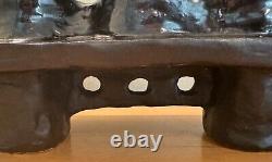 Vintage 1970s Triple Spout Handmade Abstract Ikebana Vase Modern Studio Pottery