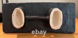 Vintage 1970s Triple Spout Handmade Abstract Ikebana Vase Modern Studio Pottery