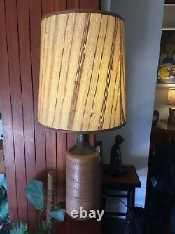 Vintage 1970s Very Large Studio Pottery Lamp Base in the Style of Bitossi