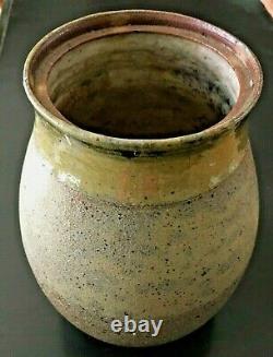 Vintage 1973 Myra Nakamura Pottery Pot Vase Vessel Lava Studio Art Artisan MCM