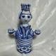 Vintage 1976 Bj&oslash;rn Wiinblad Studio L89 Blue Candlestick Holder AS-IS REPAIRED