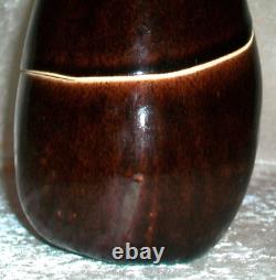 Vintage 1978 Signed B Eigen Studio Art Pottery Lidded Eggplant Sculpture Box USA