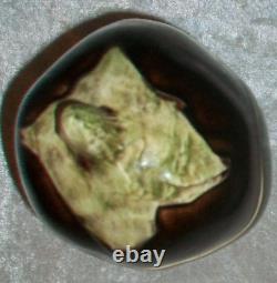 Vintage 1978 Signed B Eigen Studio Art Pottery Lidded Eggplant Sculpture Box USA